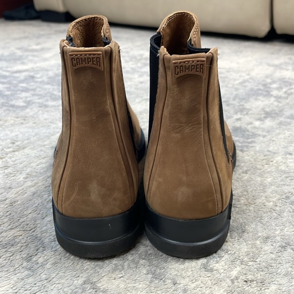 New Camper Iman Boots Chelsea Ankle Nubuck Suede Tan Sz 37 - Picture 9 of 14